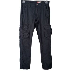 Wrangler Mens Regular Taper Cargo Pants Black 30x30 Cotton Stretch